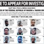 Court Orders 48 Persons to Submit Themselves to DSS Within 45 Days Over Alleged Fraudulent Activities and Receipt of Proceeds of Crime Public notice listing 16 mugshots with names, ages, and last known locations for investigation (titled Notice to Appear for Investigation).
