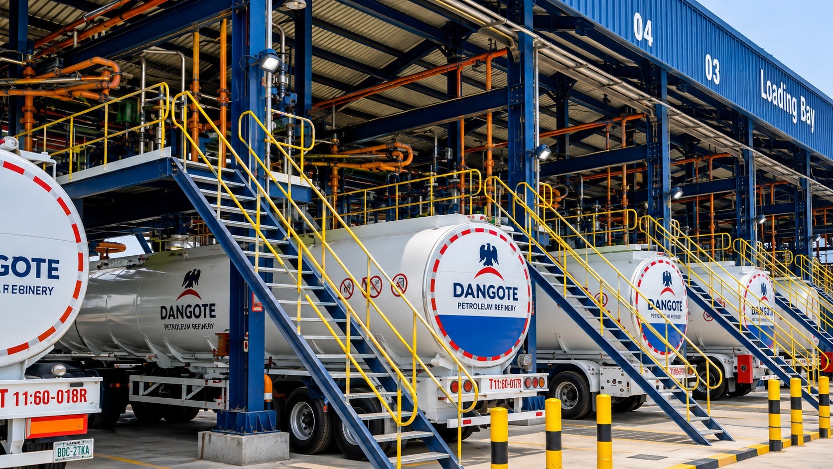 A representation of trucks loading petrol at the refinery. Photo credit: ChannelsTV. - THEWILL NEWS MEDIA