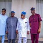 2027: Photos Emerge as Makinde, Fayemi, Oyinlola Hold Closed-Door Talks With Obasanjo